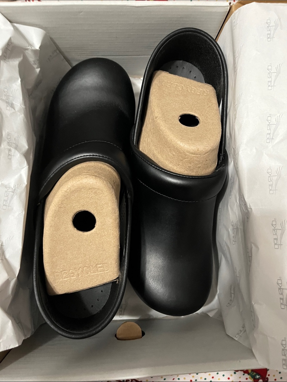 Dansko Black Leather Clog Sneakers
